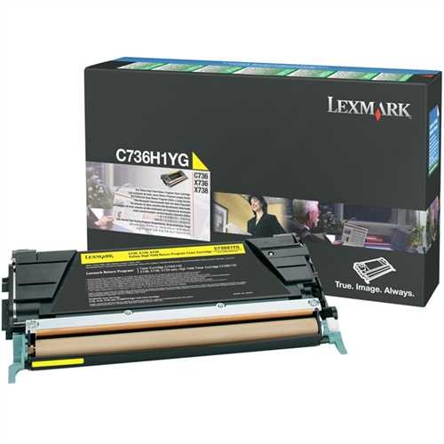 LEXMARK™ Toner Rückgabekassette, C736H1YG, original, gelb, 10.000 Seiten