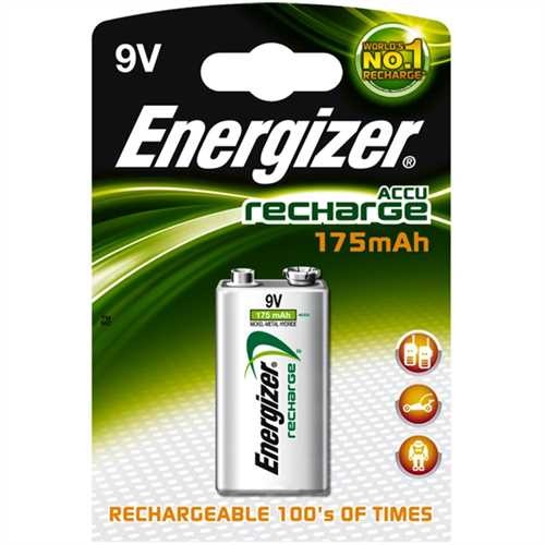 Energizer Akkumulator, Nickel-Metallhydrid, E-Block, 9V-Block, HR22, 9 V, 175 mAh