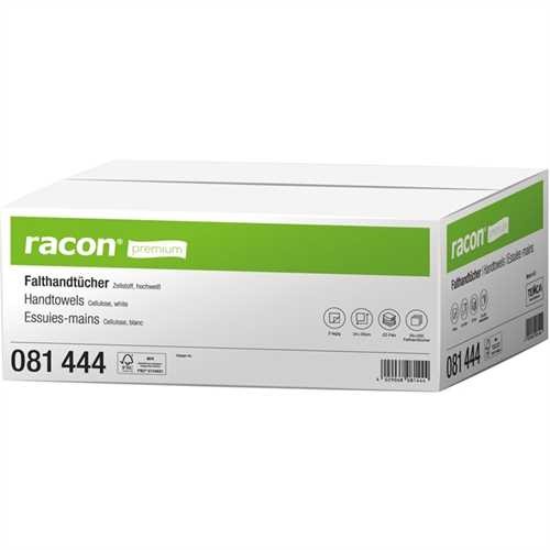 racon Papierhandtuch, Premium, Zellstoff, 2lagig, Zickzackfalzung, 20 x 200 Tücher, 24 x 23 cm, hoch