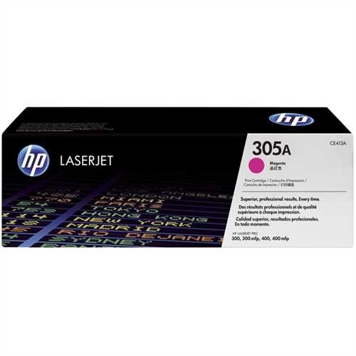 HP Toner, 305A, CE413A, original, magenta, 2.600 Seiten