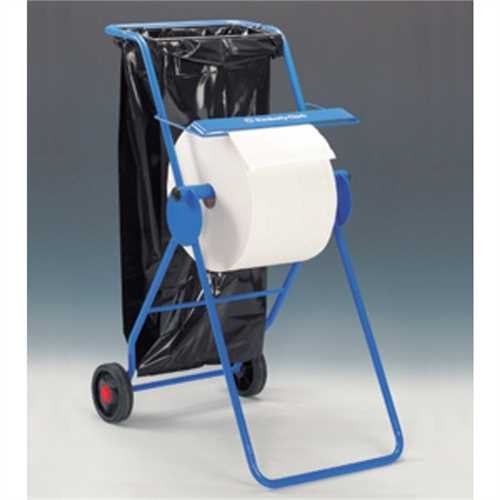 Kimberly-Clark Professional* Wischtuchspender, fahrbar, Metall, für: 1 Rolle, 50 x 74 x 109 cm, blau