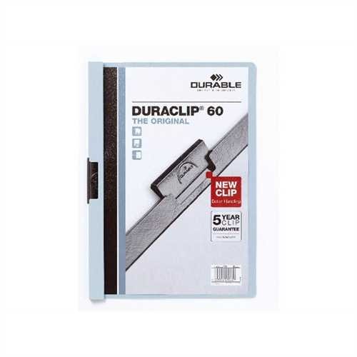 DURABLE Klemmmappe DURACLIP, Hartfolie, A4, für: 60 Blatt, blau