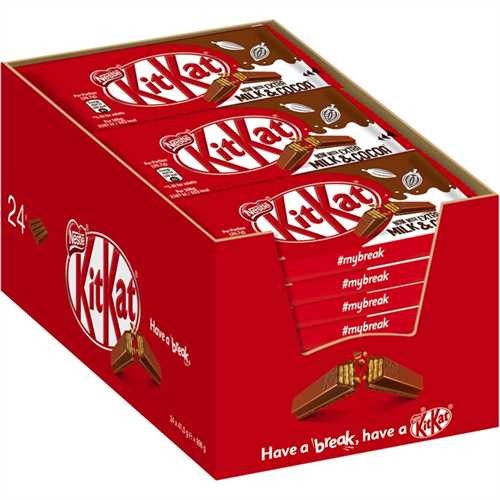 KitKat Schokoladenriegel, Single-Pack, 24 x 41,5 g (996 g)