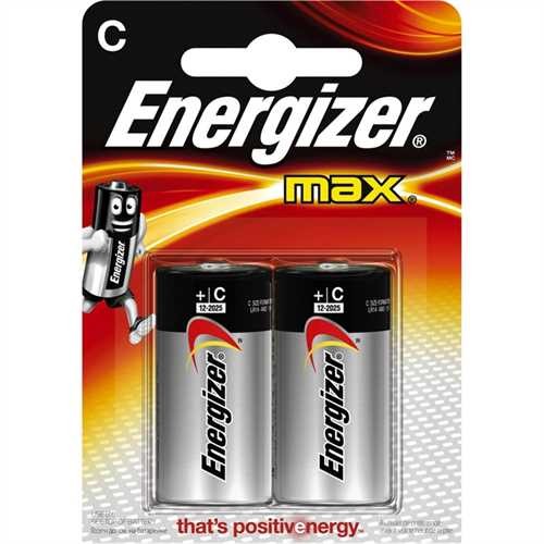 Energizer Batterie, Max, Alkaline, Baby, C, LR14, 1,5 V (2 Stück)