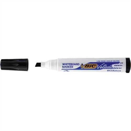 BIC Boardmarker ecolutions Velleda, 1751, Einweg, Keilspitze, 3,7 - 5,5 mm, Schreibfarbe: schwarz