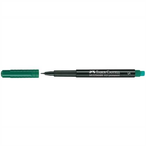 FABER-CASTELL OH-Stift MULTIMARK, S, permanent, 0,4 mm, Schreibfarbe: grün