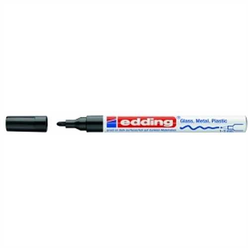 edding Lackmarker, 751, Rundspitze, 1 - 2 mm, Schreibfarbe: schwarz