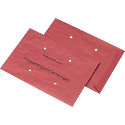 MAILmedia Versandtasche Freistempler, ohne Fenster, gummiert, B4, 250 x 353 mm, 100 g/m², dunkelrot