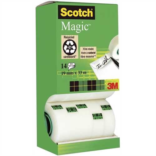 Scotch Klebeband Magic™ Tower Pac, selbstklebend, permanent, 19 mm x 33 m, transparent (14 Rollen)