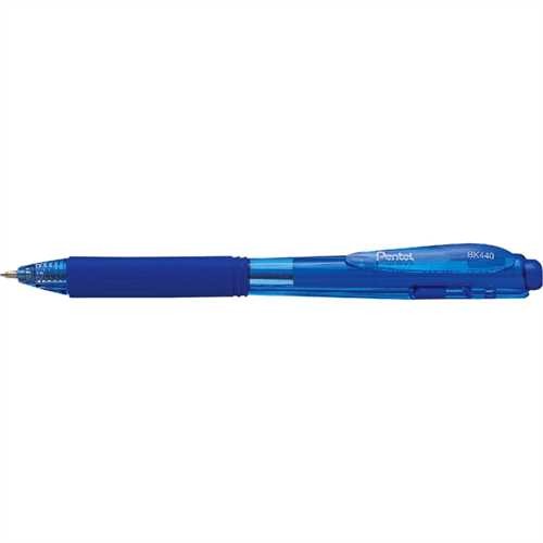 Pentel Kugelschreiber, BK440, Einweg, Druckmechanik, 0,5 mm, Schreibfarbe: blau