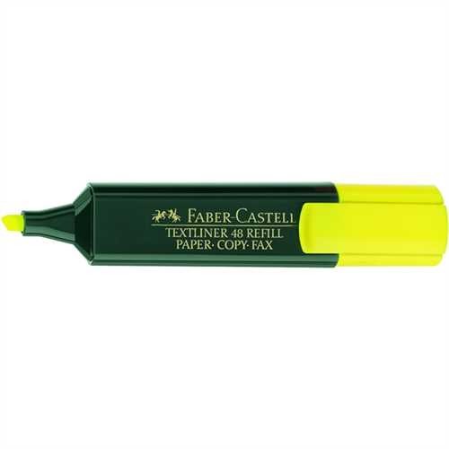 FABER-CASTELL Textmarker TEXTLINER 48 REFILL, nachfüllbar, Keilspitze, 1 - 5 mm, Schaftfarbe: dunkel