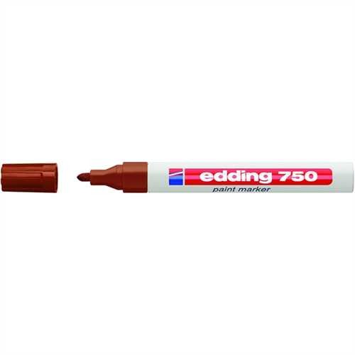 edding Lackmarker, 750, Rundspitze, 2 - 4 mm, Schreibfarbe: braun