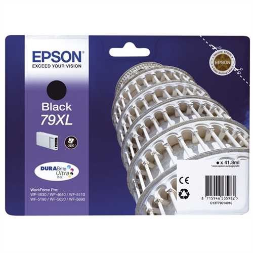 EPSON Tintenpatrone, 79XL, C13T79014010, original, schwarz, 41,8 ml, 2.600 Seiten