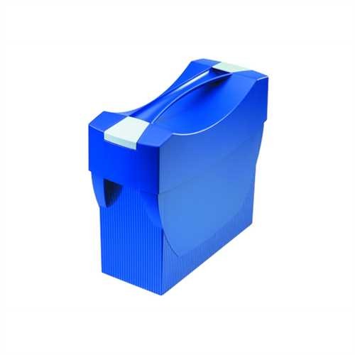 HAN Hängebox SWING, m. Deckel, leer, A4, 39,7 x 15,4 x 34,7 cm, für: 20 Hängemappen, blau