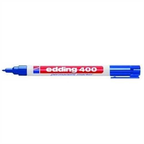 edding Permanentmarker 400, Rundspitze, 1 mm, Schreibfarbe: blau