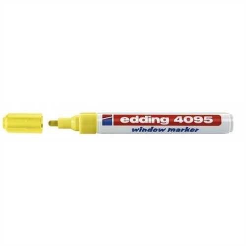 edding Kreidemarker, 4095, Rundspitze, 2 - 3 mm, Schreibfarbe: neongelb