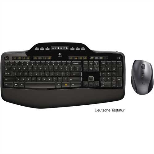 Logitech Desktop Wireless Desktop MK710, QWERTZ, kabellos, 2,4 GHz Technologie, USB, schwarz (1 Stüc