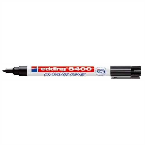 edding CD-Marker 8400, Einweg, Rundspitze, 0,5 - 1 mm, Schreibfarbe: schwarz