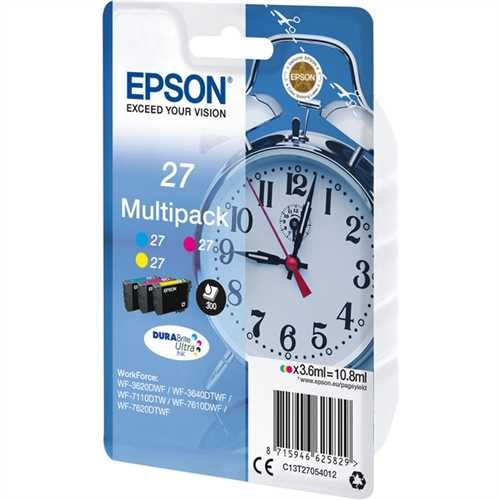 EPSON Tintenpatrone 27, original, 3er sortiert, 3,6 ml (3 Stück)