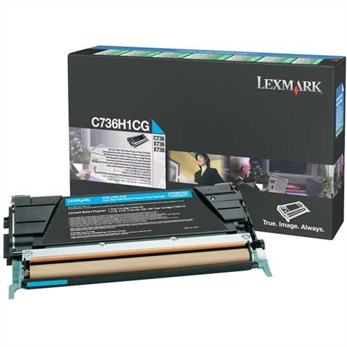 LEXMARK™ Toner Rückgabekassette, C736H1CG, original, cyan, 10.000 Seiten