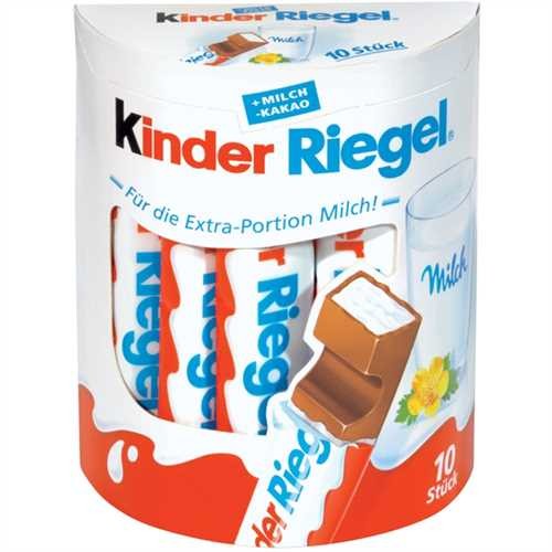 kinder Schokoladenriegel Riegel, Packung, 10 x 21 g (210 g)