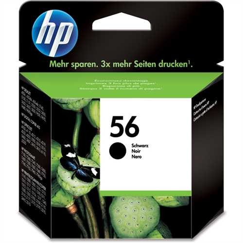 HP Tintenpatrone, 56, C6656A, original, schwarz, 19 ml, 520 Seiten