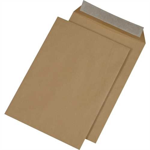 MAILmedia Versandtasche, ohne Fenster, haftklebend, C4, 229 x 324 mm, 90 g/m², Natron, braun (250 St