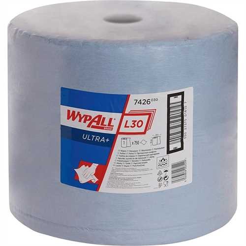 WYPALL* Wischtuch, L30 Ultra+, Airflex, 3lagig, auf Großrolle, 750 Tücher, 33 x 38 cm, blau