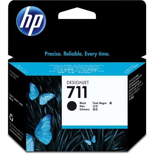 HP Tintenpatrone 711, CZ133A, original, schwarz, 80 ml